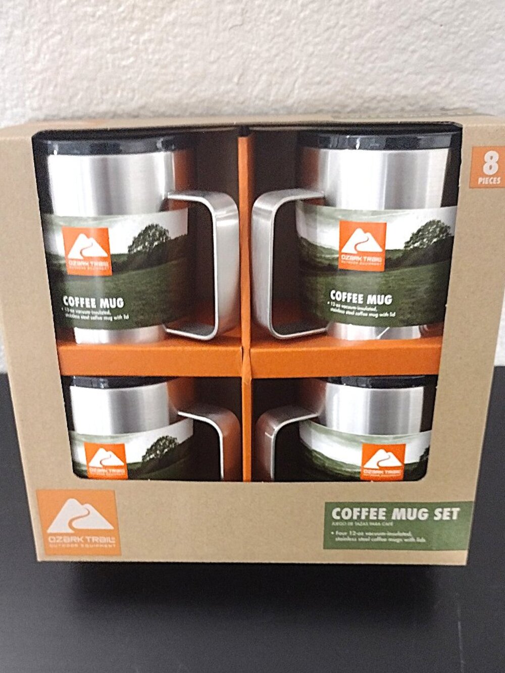 Ozark Trail 12oz Stainless Steel Coffee Mug Set of 4